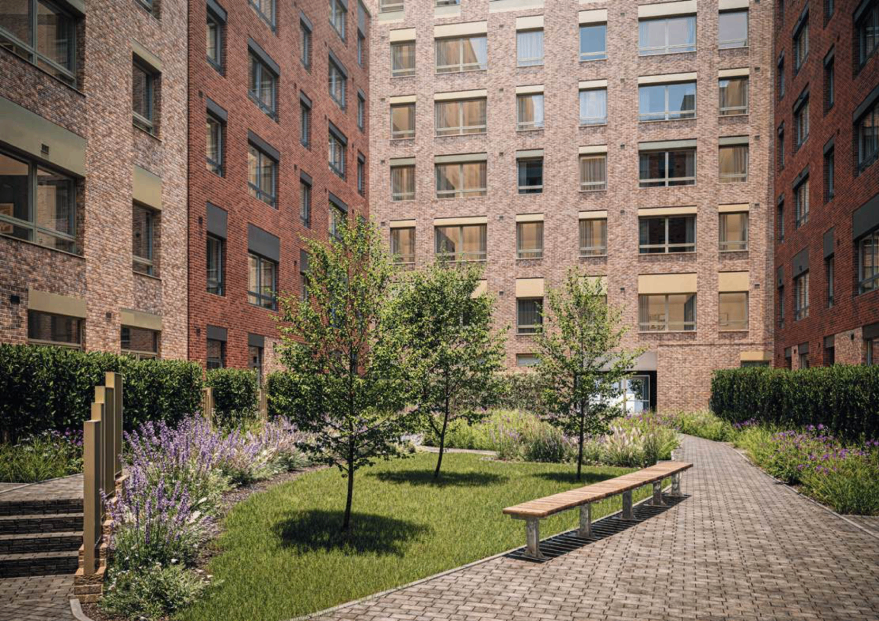 Landscaped courtyard